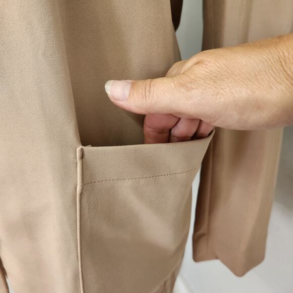 Lou & Grey Notched Lapel Long Sleeve One Button Blazer Camel Size Large - Picture 3 of 10